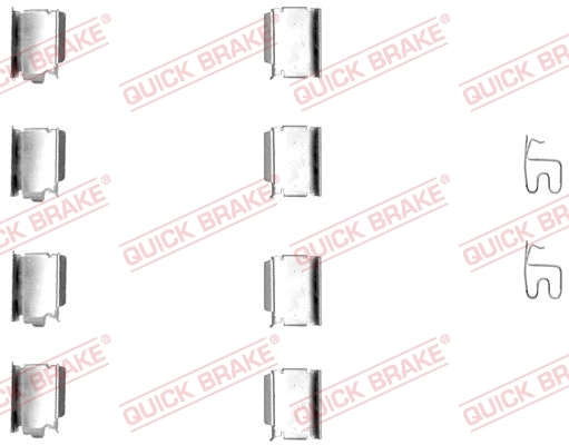 Lisakomplekt, ketaspiduriklotsid QUICK BRAKE 109-1246