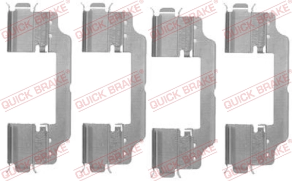 Lisakomplekt, ketaspiduriklotsid QUICK BRAKE 109-1716