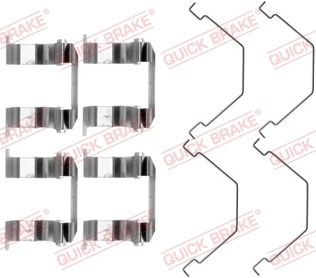 Lisakomplekt, ketaspiduriklotsid QUICK BRAKE 109-1158