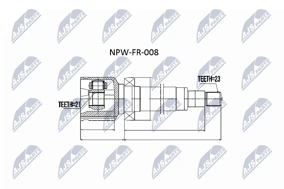 Liigendlaager, veovõll NTY NPW-FR-008