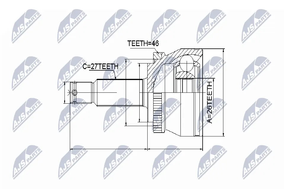 Liigendlaager, veovõll NTY NPZ-KA-307