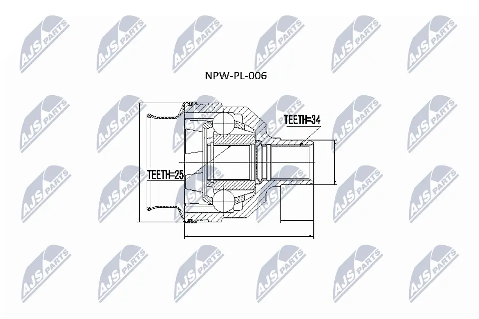 Liigendlaager, veovõll NTY NPW-PL-006