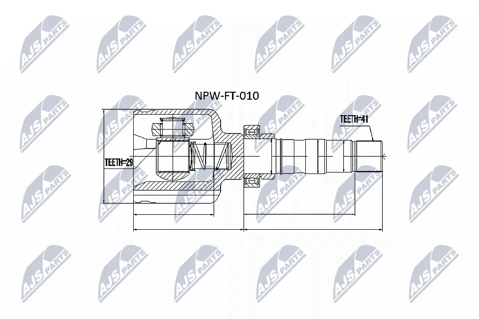Liigendlaager, veovõll NTY NPW-FT-010