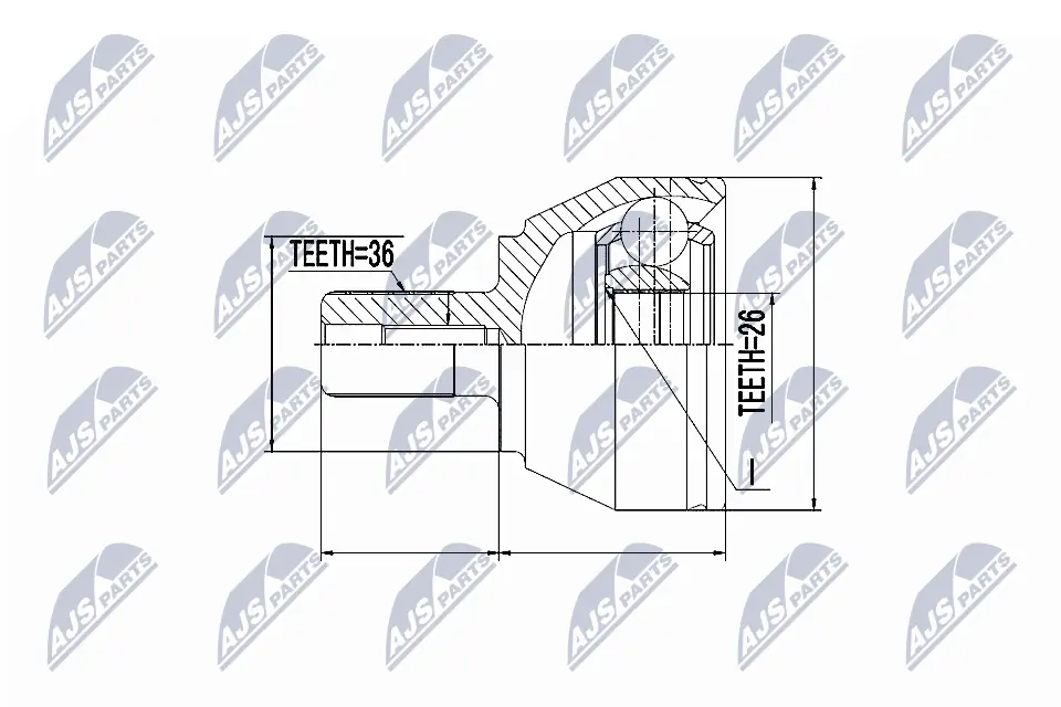 Liigendlaager, veovõll NTY NPZ-FR-016