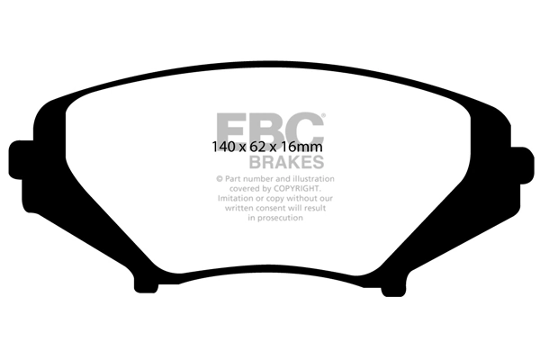 Piduriklotsi komplekt, ketaspidur EBC Brakes DP51665NDX