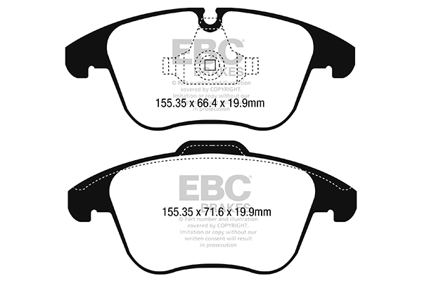 Piduriklotsi komplekt, ketaspidur EBC Brakes DP32252C
