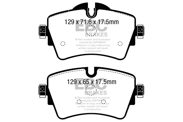 Piduriklotsi komplekt, ketaspidur EBC Brakes DP32227C