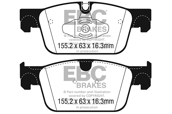 Piduriklotsi komplekt, ketaspidur EBC Brakes DP32305C
