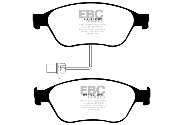 Piduriklotsi komplekt, ketaspidur EBC Brakes DP21535