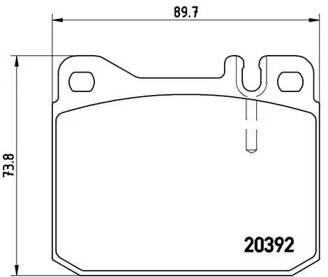 Piduriklotsi komplekt, ketaspidur BREMBO P 85 007