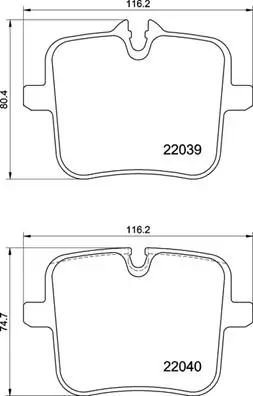 Piduriklotsi komplekt, ketaspidur BREMBO P 06 109