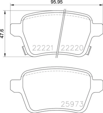 Piduriklotsi komplekt, ketaspidur BREMBO P 59 086