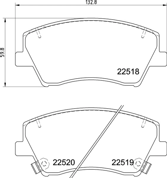 Piduriklotsi komplekt, ketaspidur BREMBO P 30 107E