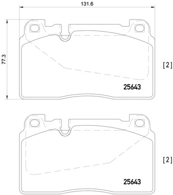 Piduriklotsi komplekt, ketaspidur BREMBO P 85 123