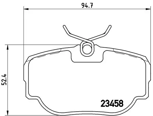 Piduriklotsi komplekt, ketaspidur BREMBO P 44 009