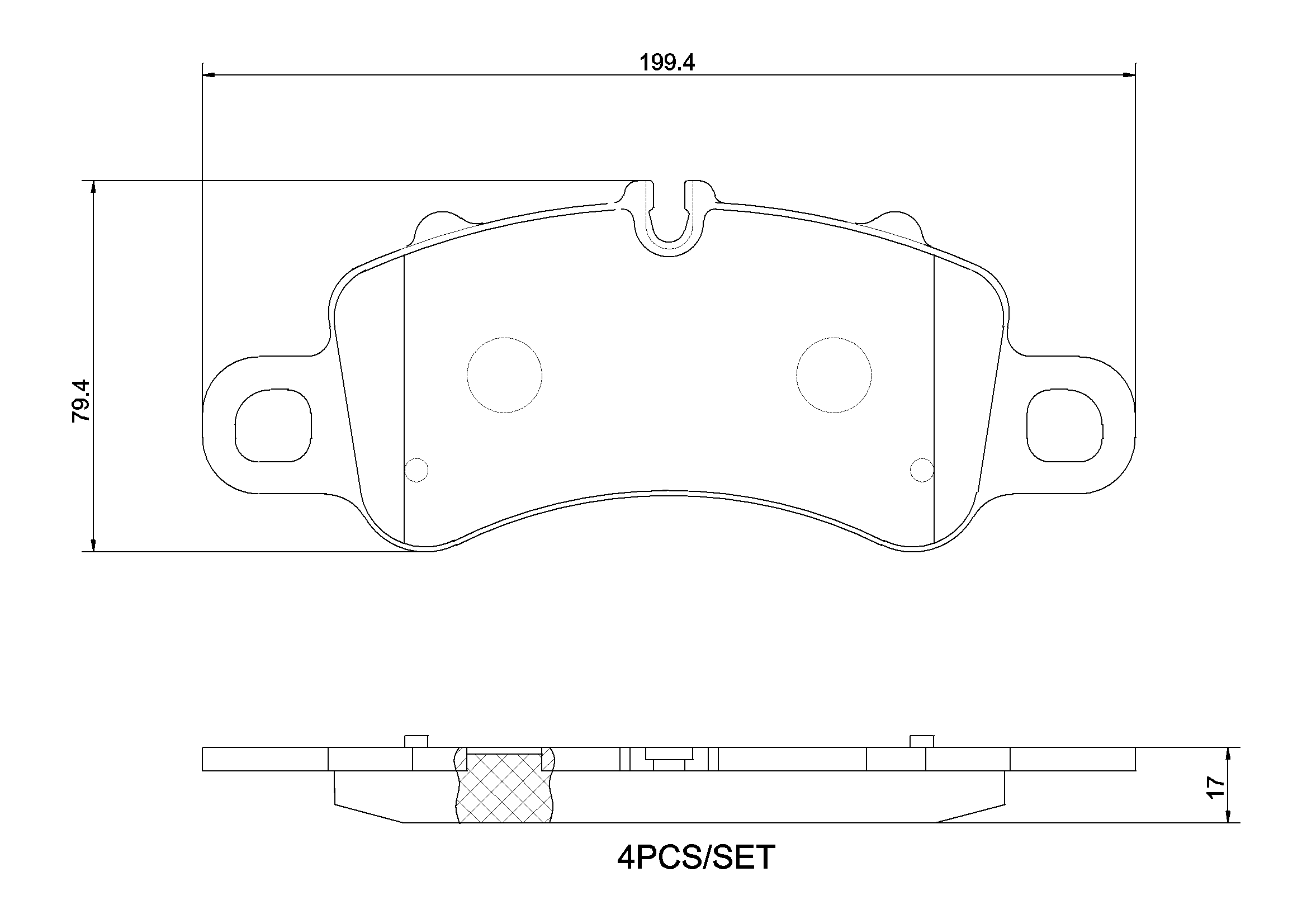 Piduriklotsi komplekt, ketaspidur BREMBO P 65 041