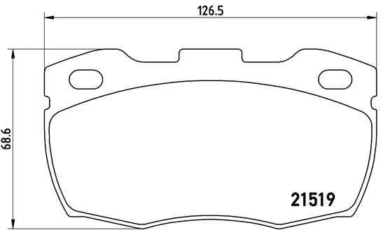 Piduriklotsi komplekt, ketaspidur BREMBO P 44 015
