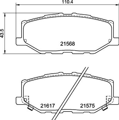 Piduriklotsi komplekt, ketaspidur BREMBO P 79 040