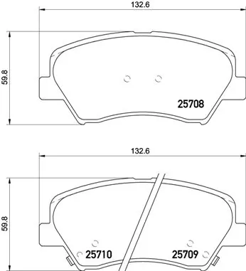 Piduriklotsi komplekt, ketaspidur BREMBO P 30 073X