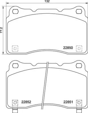 Piduriklotsi komplekt, ketaspidur BREMBO P 28 099