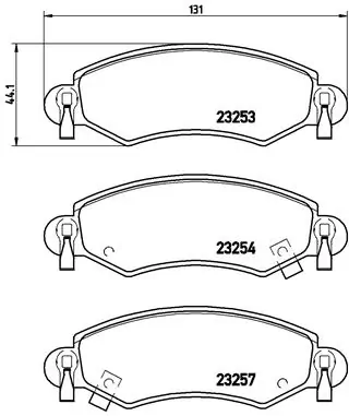 Piduriklotsi komplekt, ketaspidur BREMBO P 59 035