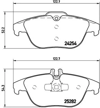 Piduriklotsi komplekt, ketaspidur BREMBO P 50 104