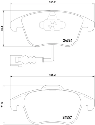 Piduriklotsi komplekt, ketaspidur BREMBO P 85 130