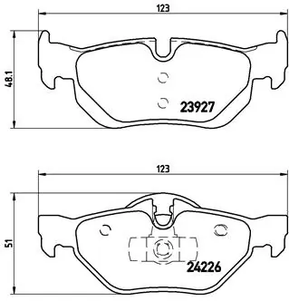Piduriklotsi komplekt, ketaspidur BREMBO P 06 038