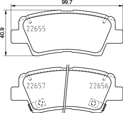Piduriklotsi komplekt, ketaspidur BREMBO P 30 103
