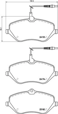 Piduriklotsi komplekt, ketaspidur BREMBO P 61 119