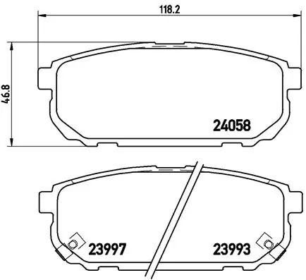 Piduriklotsi komplekt, ketaspidur BREMBO P 30 023