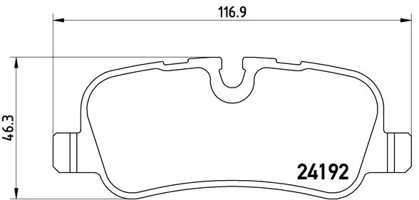 Piduriklotsi komplekt, ketaspidur BREMBO P 44 013