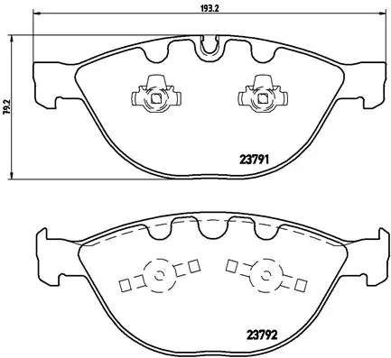 Piduriklotsi komplekt, ketaspidur BREMBO P 06 047