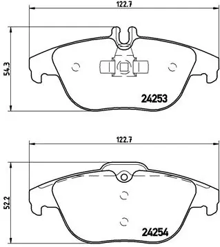 Piduriklotsi komplekt, ketaspidur BREMBO P 50 068