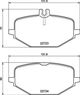 Piduriklotsi komplekt, ketaspidur BREMBO P 50 161
