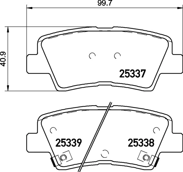 Piduriklotsi komplekt, ketaspidur BREMBO P 30 094