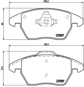 Piduriklotsi komplekt, ketaspidur BREMBO P 85 105