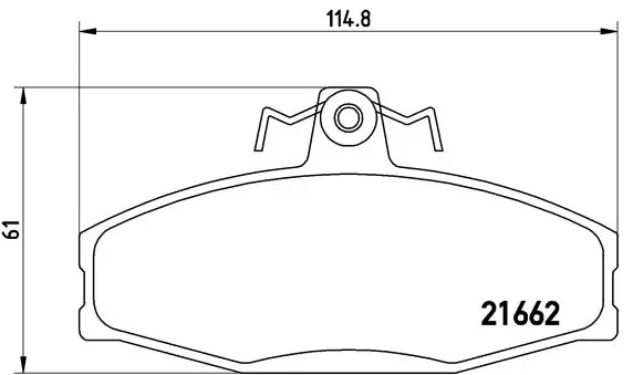 Piduriklotsi komplekt, ketaspidur BREMBO P 85 022