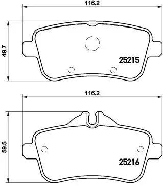 Piduriklotsi komplekt, ketaspidur BREMBO P 50 101