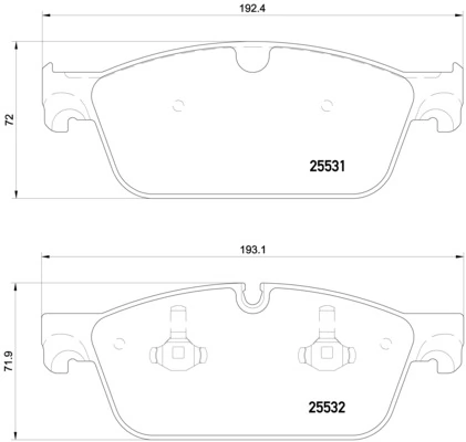 Piduriklotsi komplekt, ketaspidur BREMBO P 50 112