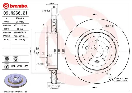 Piduriketas BREMBO 09.N266.21