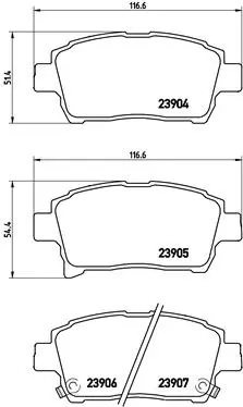 Piduriklotsi komplekt, ketaspidur BREMBO P 83 103