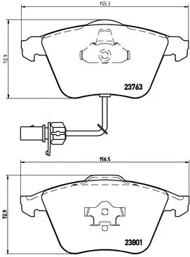 Piduriklotsi komplekt, ketaspidur BREMBO P 85 084