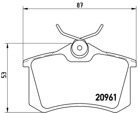 Piduriklotsi komplekt, ketaspidur BREMBO P 61 088