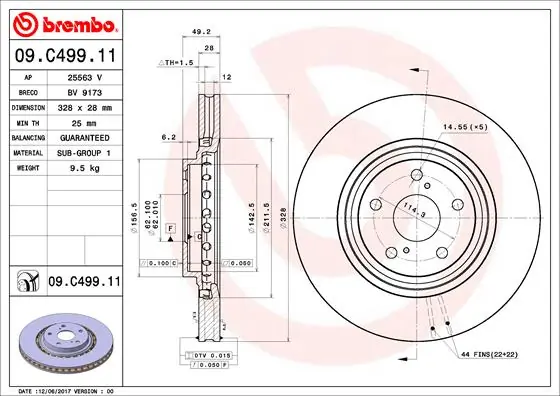 Piduriketas BREMBO 09.C499.11