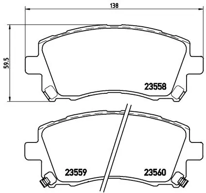 Piduriklotsi komplekt, ketaspidur BREMBO P 78 010