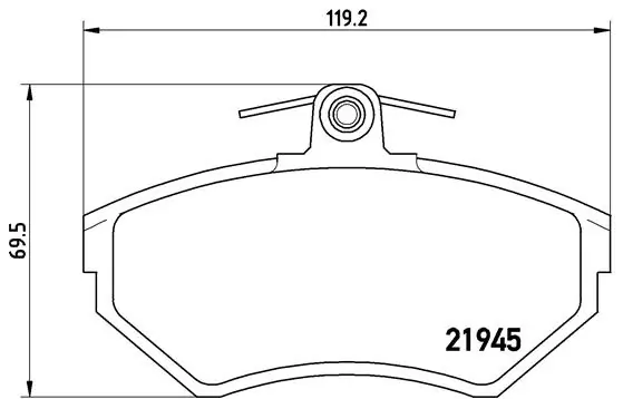 Piduriklotsi komplekt, ketaspidur BREMBO P 85 032