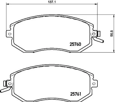 Piduriklotsi komplekt, ketaspidur BREMBO P 78 021