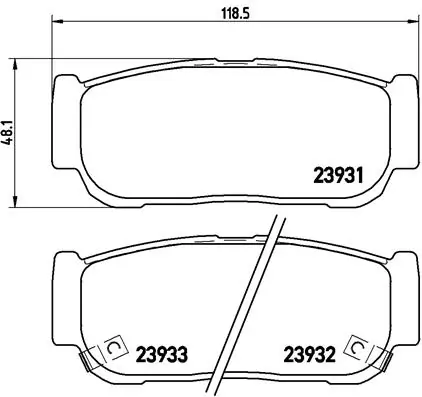 Piduriklotsi komplekt, ketaspidur BREMBO P 30 057