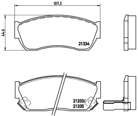Piduriklotsi komplekt, ketaspidur BREMBO P 79 005